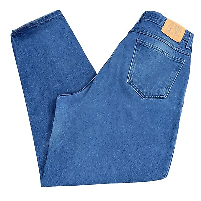 #ad Vintage 90s Zena Jeans Tapered Womens 16 31x30 Blue Denim Pleated Dark Wash $27.89