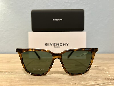 #ad Givenchy Rectangular Sunglasses Havana Authentic Free Ship $79.99