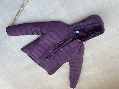 #ad Puffer Jacket Coat Womens Adult Size XS Purple Time and Tru Zippered WTF20 $13.22