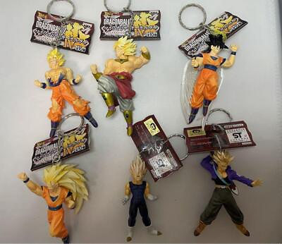 #ad Dragon Ball High quality Mascot keychain Goku Broly Vegeta Trunks Bandai Lot 6 $91.18