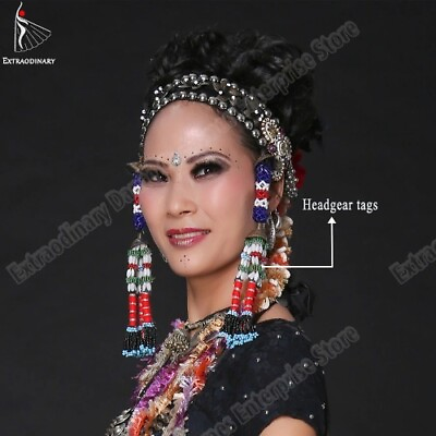 #ad Headgear Tags Hanging Beads Tassel Tribal Accessory Hand Made Headwear Gypsy $69.30