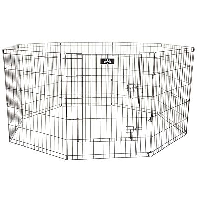 #ad Durable Portable Pet Playpen Puppy Dog Fences Gate 8 Panels 30quot; Outdoor Indoor $39.99