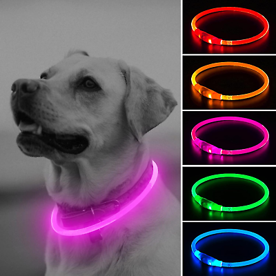 #ad LED Dog Collar Christmas Light up Dog Collars Illuminated Dog Collar Light for $16.99