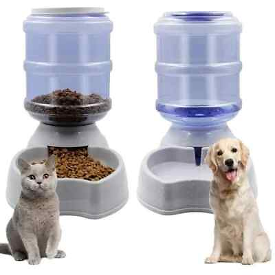 #ad 3.8 L Pet Dog Cat Waterer Automatic Dispenser Drink Water Gravity Large Bowl $21.99