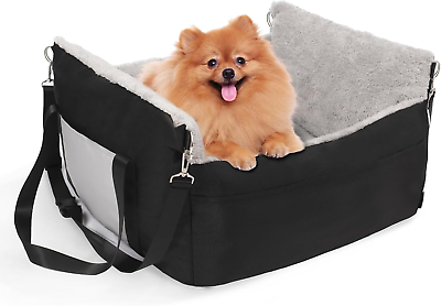 #ad Dog Car Seat Small Dogs Portable Dog Booster Seat for Car with Clip On Safety Le $57.89