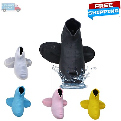 #ad Anti slip Silicone Reusable Rain Shoe Covers Waterproof Shoes Cover Protector $9.99