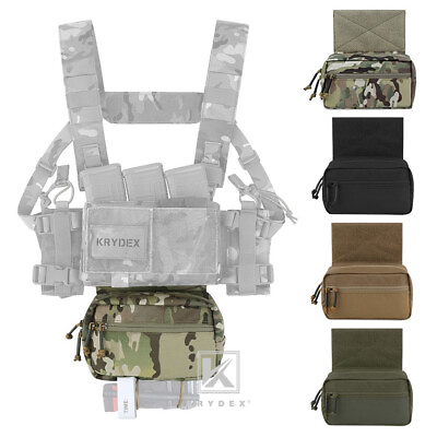 #ad KRYDEX Tactical SACK Drop Dump Pouch Abdominal Carrying Kit Bag for Chest Rig $16.95