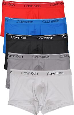 #ad Calvin Klein Micro Stretch Low Rise Trunks 5 Pack Lapis Blue December... $94.56