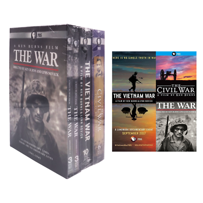 #ad KEN BURNS War Film DVD Collection: the Civil Warthe Vietnam Warthe War Bundled $39.99