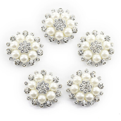 #ad DIYers Unite 10 Pearl Flower Coat Buttons for Crafting and Sewing $10.69