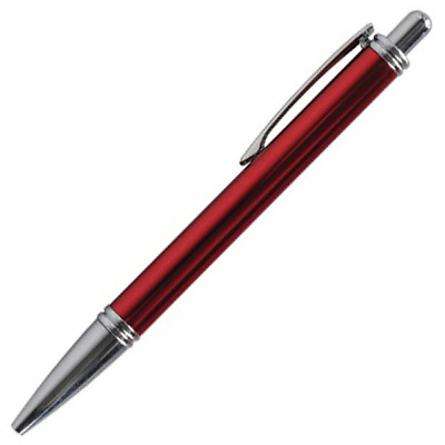 #ad Lot of 100 Pcs Bernese Style Red Metal Retractable Ballpoint Pens Black Ink $50.00