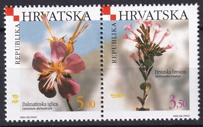 #ad Croatia 2000 Flowers 2 MNH stamps $1.99