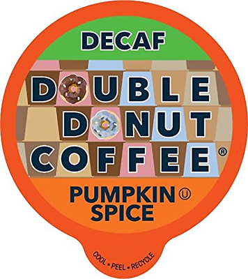 #ad Double Donut Medium Roast Decaf Coffee Pods Pumpkin Spice Flavored High quality $17.98