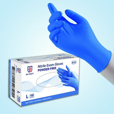 #ad GP Craft Medical Nitrile Gloves 3.5Mil Powder Latex Free Disposable 100pcs $6.99
