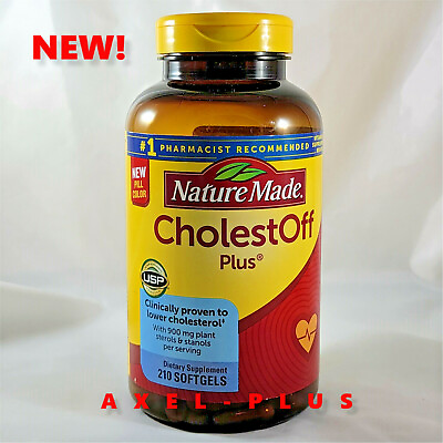 #ad Nature Made CholestOff PLUS 900mg 210 Softgels Naturally Lower Cholesterol $31.95