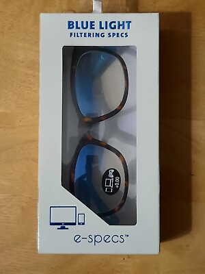 #ad #ad E Specs Blue Light Filtering Specs Reading Glasses 0.00 Blue Tortoise Frame $16.50