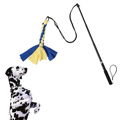 #ad Pet Flirt Pole Sturdy Interactive Tug Toy for Small Large Dogs Entertainment $17.41