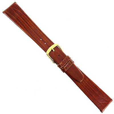 #ad 18mm Time Fashions Tan Genuine Teju Lizard Unstitched Open Ended Mens Band Reg $31.96