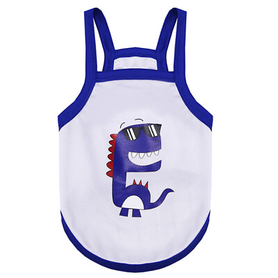 #ad Cute Dog Puppy Sleeveless Avocado Dinosaur Print Vest Camisole Pet Clothing 49 $10.11