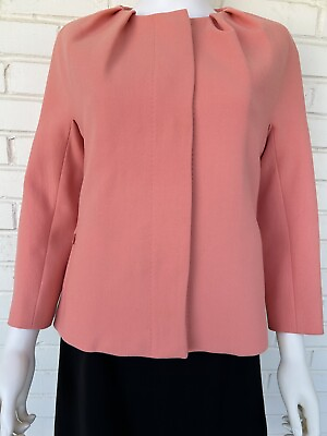 #ad Vintage ESCADA Dress With Matching Jacket Pink Black Colorblock Size 36 6 US $115.00