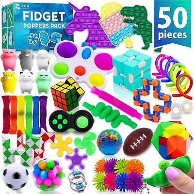 #ad New 50Pcs Fidget Toys Pack Kids Stocking Stuffers Gifts for Kids Party Favors $37.45
