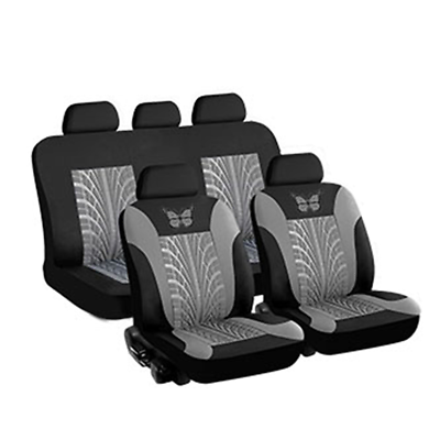 #ad 9x Car Seat Cover Cushion Protector Anti slip Full Set Front Rear Pad Embroidery $47.60