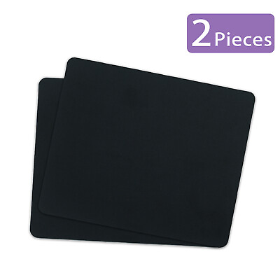 #ad 2 Pieces Stitched Soft Non Slip Rubber Mat Mouse Pad Laptop Computer PC Black $3.59