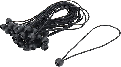 #ad 30 Pcs 10 Inch 25 Cm Ball Bungee Cords Elastic String Canopy Tarp Tie down Str $24.60