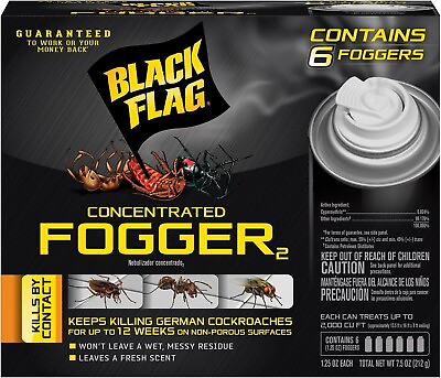 6 Can Fogger Bomb Insect Killer Bug Flies Roach Spider Indoor Bed Kill Shot Tick $29.99