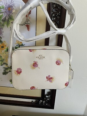 #ad NWT COACH Mini Camera Bag Pop Floral Print Crossbody Chalk Multi $89.99