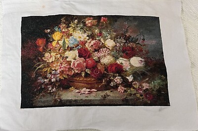#ad completed finished cross stitch Classical flower 18#x27;#x27;x 12#x27;#x27; Gift $89.00