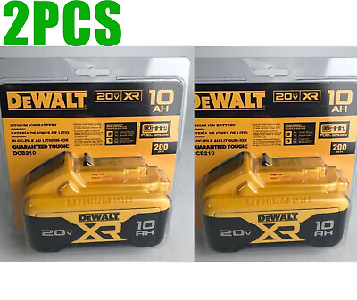 #ad #ad DeWalt DCB210 2 2 20V MAX XR 10 Ah Li Ion Batteries New $155.00