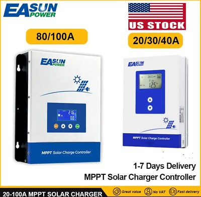 #ad MPPT 100A 80 60 40 30A Solar Charge Controller 12V 24V 36V 48V Battery Regulator $49.99