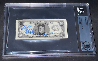 #ad Willie Mays 1962 Topps Bucks #57 Signed Autographed Card BECKETT BAS BGS Rarest $4999.99