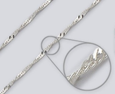#ad Wave Chain Necklace 2.4mm* width 30 inch* length .925 Sterling Silver BN $25.77