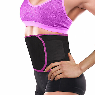 #ad Waist Trimmer Belt Sweat Wrap Tummy Stomach Weight Loss Fat Burner Men Women $12.95