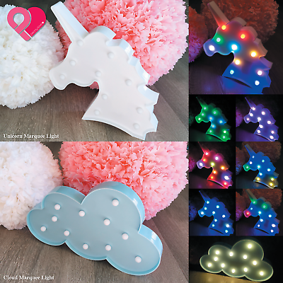 #ad Unicorn Marquee Night Light Magic LED Lamp Color Changing Party Kids Baby Shower $8.99