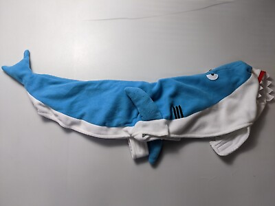 Shark Costume Dog Extra Large XL Size Breed Blue White One Piece Hook Loop Cute $19.99
