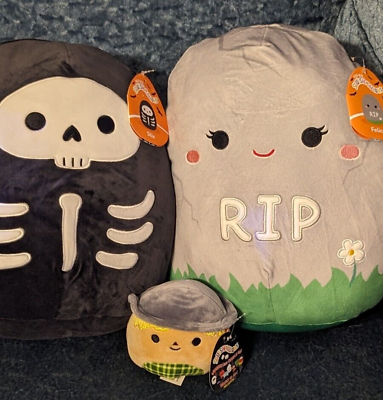 #ad Squishmallow Stix and Felice halloween 12quot; Hank 4quot; Lot All w tags $89.99