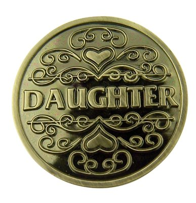 #ad Silver Tone Faithful Protector Pocket Token with Prayer for Daughter 1 1 4 Inch $12.88