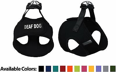 Deaf Dog Mesh Easy Step In Padded Soft Puppy Pet Dog Harness Custom Patch $25.99