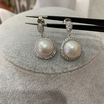 #ad south sea white pearl earrings $179.00