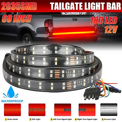 #ad 60quot; Truck Tailgate LED Light Bar Sequential Signal Brake Reverse Stop Tail Strip $12.48