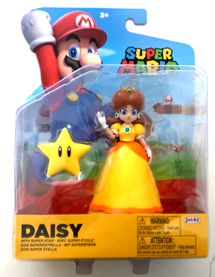#ad Jakks Pacific Nintendo Super Mario Princess DAISY Super Star 4quot; Figure NIB $33.48