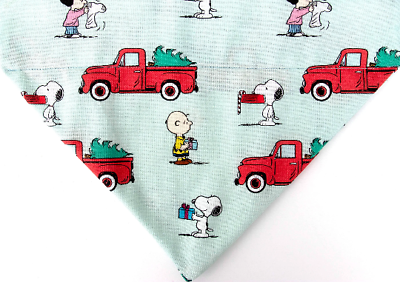 Christmas Dog bandana slip over collar Red Truck Snoopy SMLXLXXL $10.50
