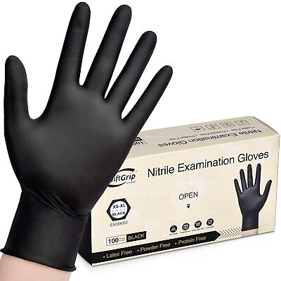 #ad #ad 100pc Disposable Nitrile Exam 3 mil Latex Free Medical Cleaning Food Safe Gloves $6.99
