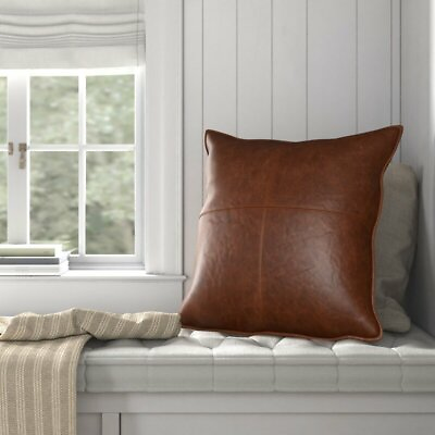 #ad Genuine Leather Cushion Cover Lambskin Pillow Soft Case Home Decor pillow 20 $90.00