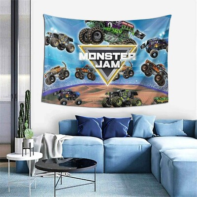#ad Truck Tapestry Wall Hanging Art Home Decoration for Ceiling Living Room 60x41 In $22.90