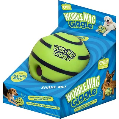 #ad Wobble Wag Giggle Glow Ball Interactive Dog Toy Fun Giggle Sounds When Rolled GBP 9.99