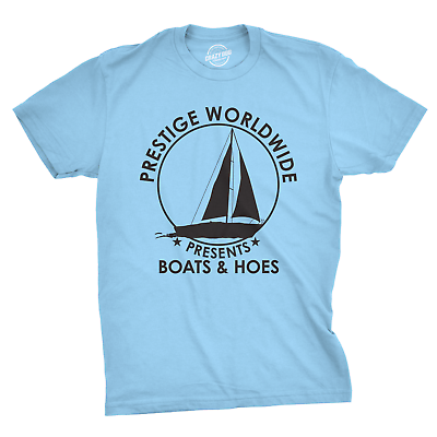 #ad Mens Prestige Worldwide T shirt Funny Cool Boats And Hoes Graphic Humor Tee $13.10